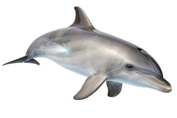 Fototapeta premium Dolphin swimming gracefully in ocean waters conveying joy and freedom for marine life design
