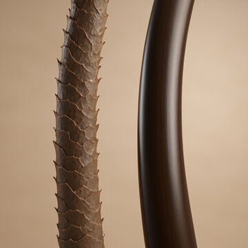 Macro image comparing a damaged hair strand with lifted cuticles and a smooth, healthy strand after treatment. Perfect for haircare, beauty, or product demonstration visuals. 