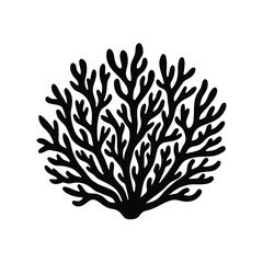Linocut Illustration of a Coral Reef vector illustrations 