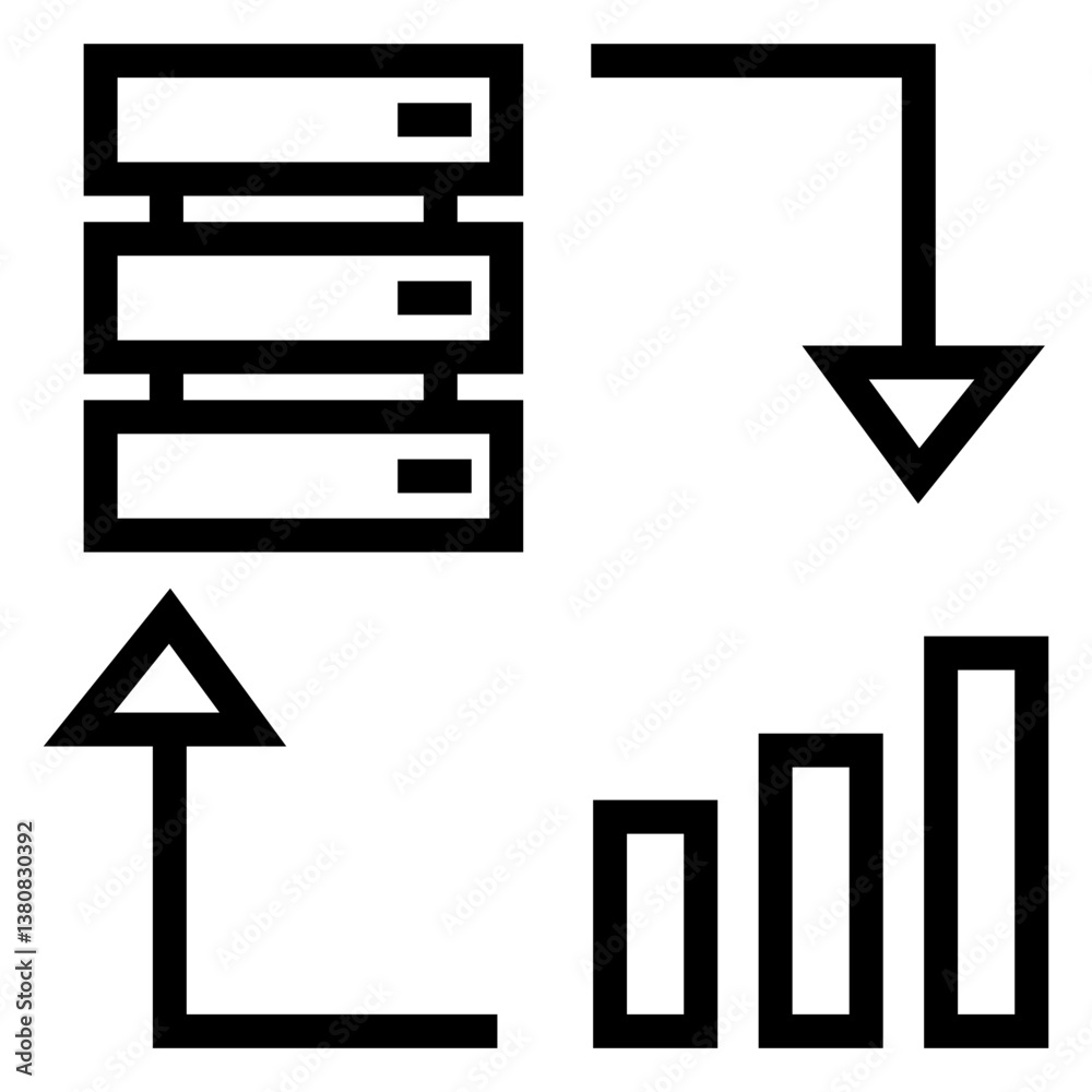 Poster data transaction vector icon