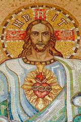 Mosaic of Sacred Heart of Jesus Christ.
