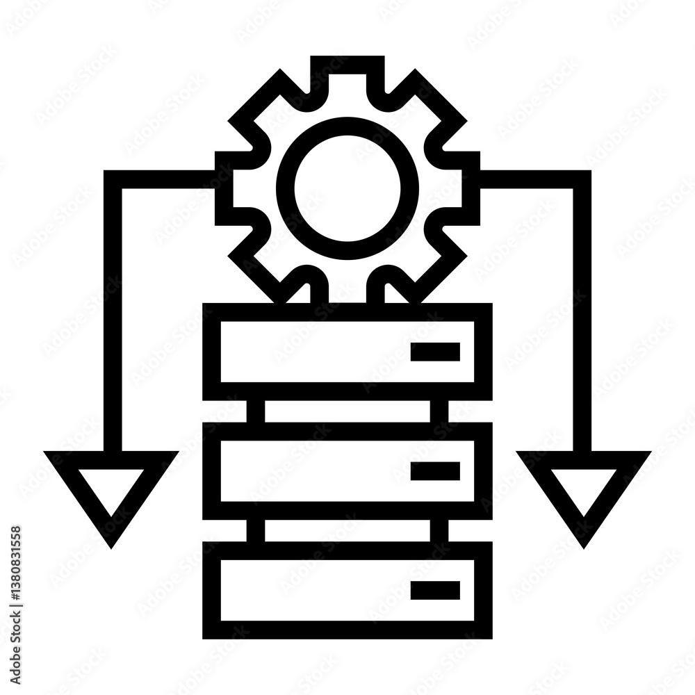 Poster database management icon