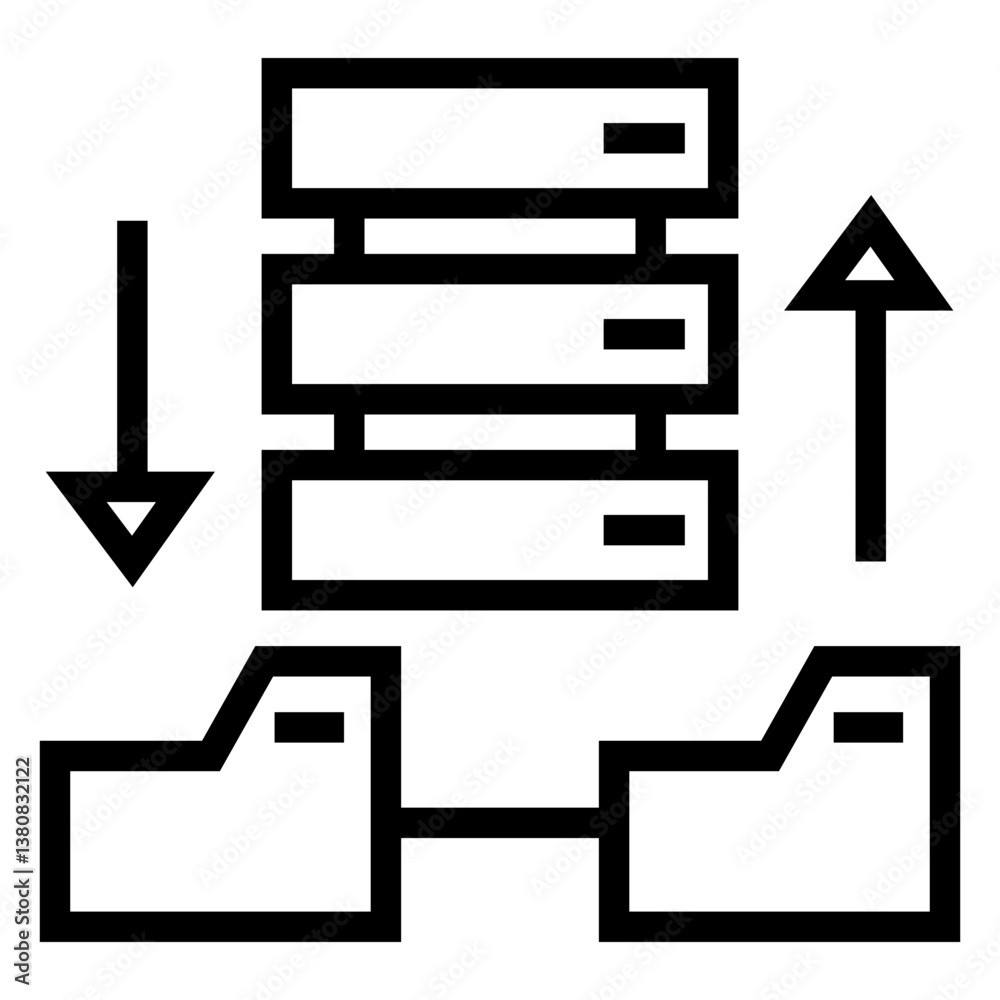 Poster data backup vector icon