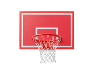 Basketball hoop with backboard for outdoor sports and games on a transparent background, cut out