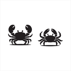 green crab on white background