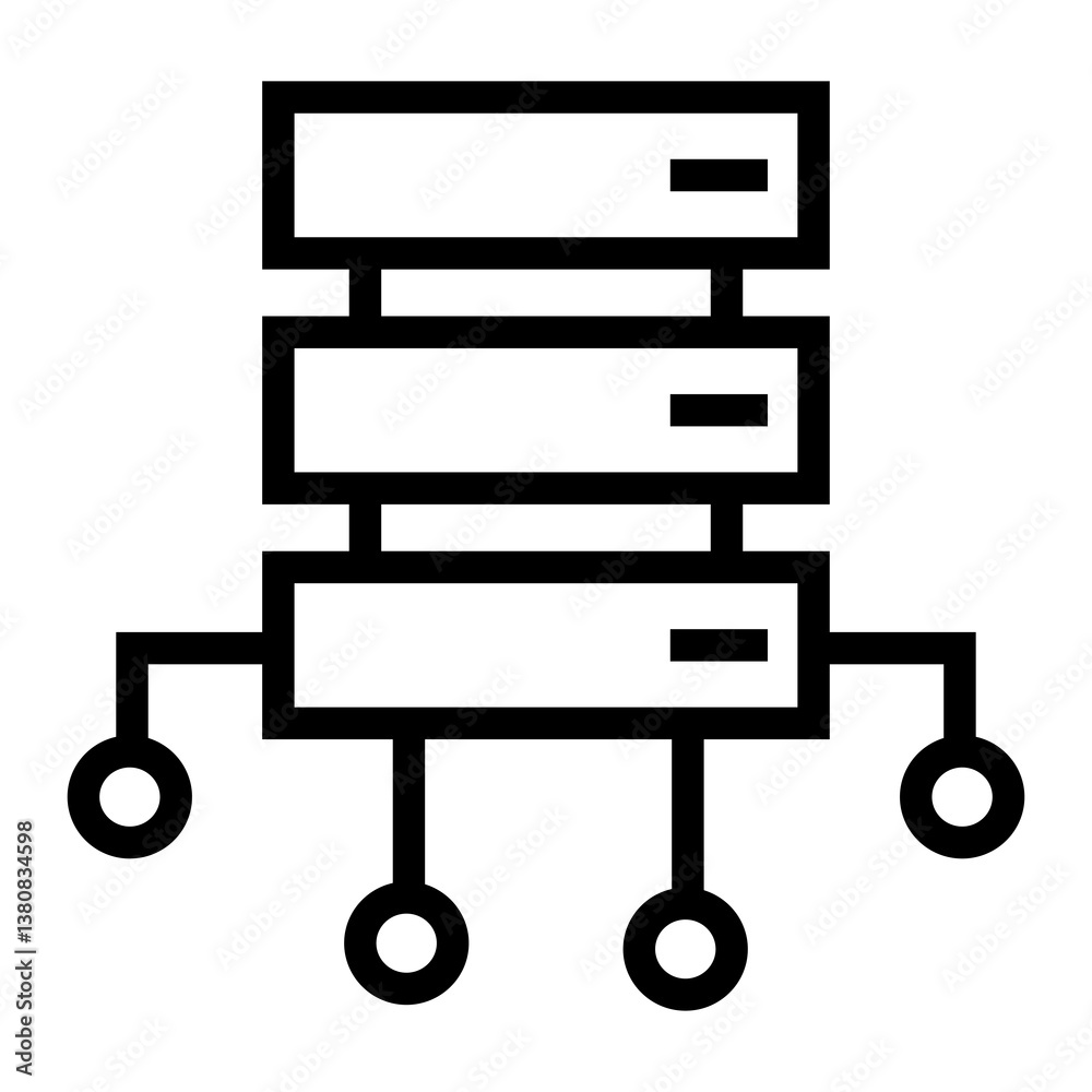 Poster data source vector icon