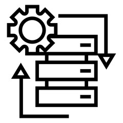 data processing vector icon