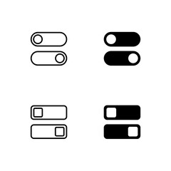 On and Off toggle switch buttons. Switch button. On off icon.