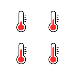 Thermometer icon. Temperature icon set. Weather icon.