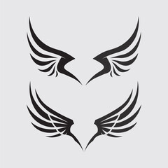 Obraz premium Wings logo and animal wings icon sign stock logo design graphic illustration