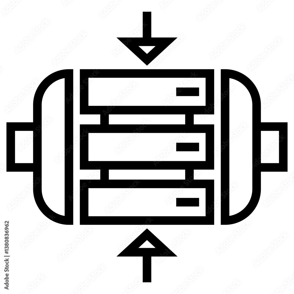 Poster data compression vector icon
