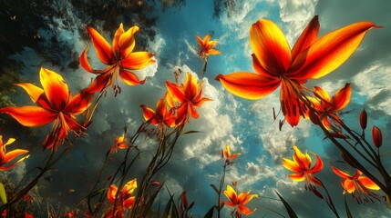 Gloriosa Superba or Climbing Lily is a climber with spectacular red and yellow flowers