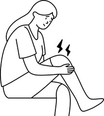 관절염 여 흑백