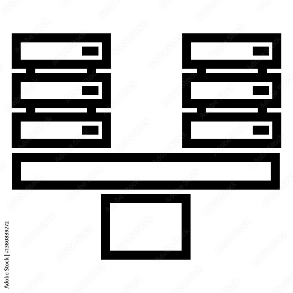 Aufkleber load balancing vector icon