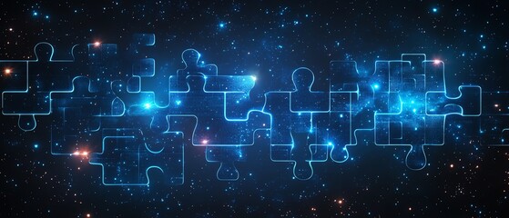 Fototapeta premium The cybersecurity puzzle, AIgenerated, assembling digital protection layers, advanced encryption, network security, futuristic design, ultrarealistic 3D render, hightech concept