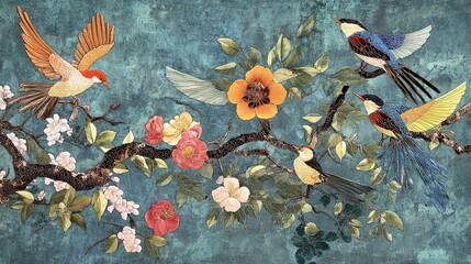 A cultural pattern unique with delicate Chinese silk embroidery.