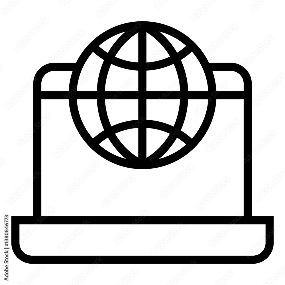 Poster web service vector icon