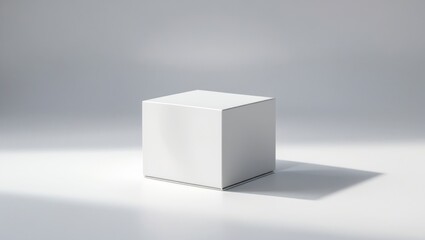 Naklejka premium Blank Box Mockup on White Background