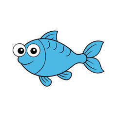 Fototapeta premium cartoon fish vector illustration