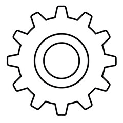 gear cog cogs logo line outline style