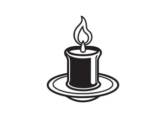 Candle silhouette vector