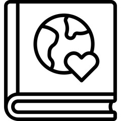 Book line icon