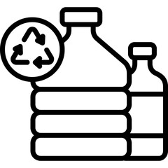 Bottle line icon