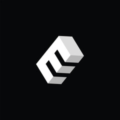 Creative E Letter Creative Monogram Vector Sign, Stylish and Gradient Logo Sign E Letter, E Character Logo