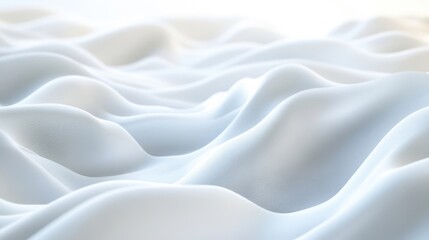 Fototapeta premium Abstract White Undulating Forms Soft Light and Serene Texture