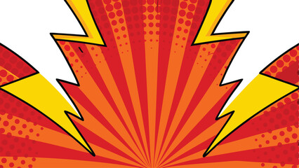 Fototapeta premium Comic Book Pop Art Explosion Background Design Elements