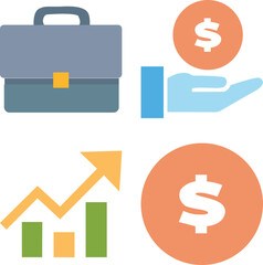 vector set of business icons