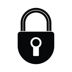 vector lock icon silhouette