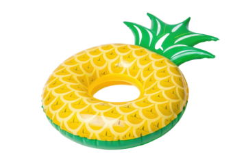 Fun pool float shaped like a pineapple adds tropical flair to summer swimming adventures for kids and adults alike