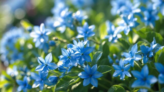 Close-up of Blue Ice Bluestar flowers