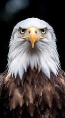 Obraz premium Majestic Bald Eagle Portrait Captured in Nature Close-Up Photography Stunning Wildlife Environment Powerful Image