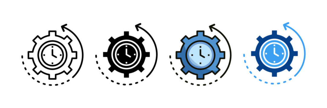 Streamlining  Icon Set Multiple Style Collection