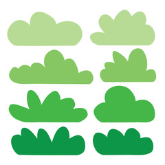 grass cartoon green shrubs bush drawing sketch