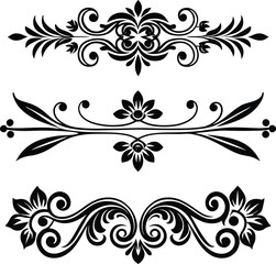 set of decorative elements