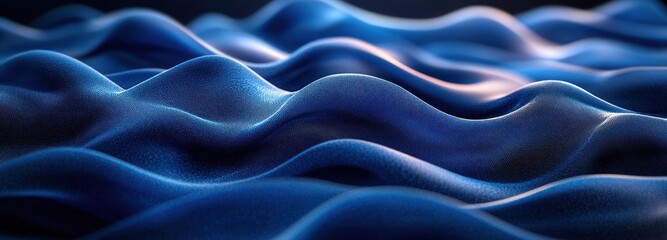 Obraz premium Digital Wave Background Abstract Technology Connection with Blue Particles Data Science