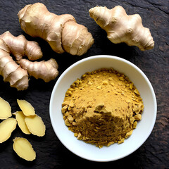 Fresh and Ground Ginger – Herbal Spice and Natural Remedy  