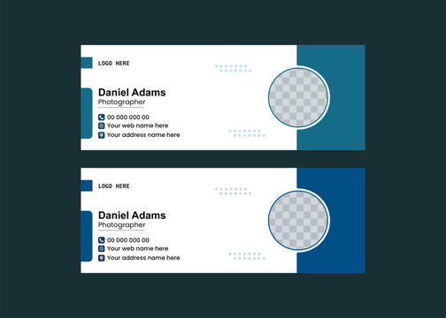 Professional Photographer's Contact Card Design Template