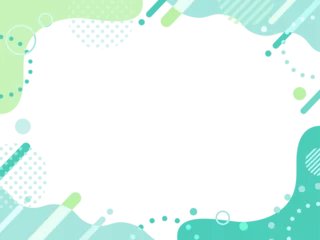 Keuken foto achterwand 緑 SALE　キャンペーン　ポップ 　曲線　フレーム　背景 © Lily