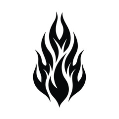 Fire Silhouette Vector Design.
