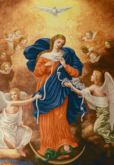 Painting of Blessed Virgin Mary who unties the knots.