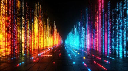 Neon Cityscape: A Digital Metropolis at Night
