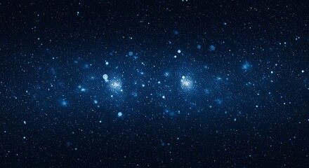 Fototapeta premium Celestial Echoes in Sapphire Deep AI Generated