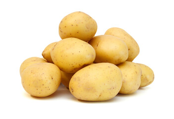 New potato isolated on white background close up 