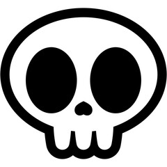 skull, pirate icon, heart