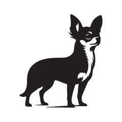 Dog silhouette black illustration