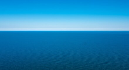 Obraz premium Azure Horizons Meet Deep Blue Sea AI Generated